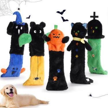 Imagem de Dog Squeaky Toys Nocciola Halloween, 5 peças de pelúcia sem recheio