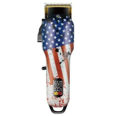 Imagem de Máquina de Cortar Cabelo Profissional Barbeador, Aparador Sem Fio Portátil, Com Alavanca, Bateria de Lítio, Design Americano, 4 Horas de Uso, Carregamento USB.
