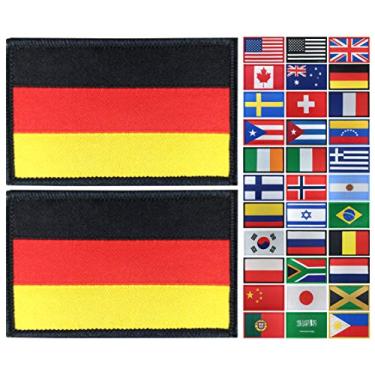 Imagem de JBCD Pacote com 2 emblemas da bandeira alemã tático alemão para roupas, chapéu, equipe militar