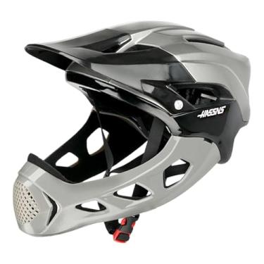 Imagem de Colaxi Capacete de bicicleta com absorção de impacto para ciclismo adulto, capacete removível para mountain bike e skate, Preto Cinza