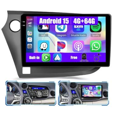 Imagem de Inefala [4G + 64G] Estéreo automotivo Android 15 para Honda Insight 2009-2014 com carplay sem fio/Android Auto, tela sensível ao toque HD de 23 cm com GPS, Bluetooth, WiFi, FM/RDS Radio EQ, SWC