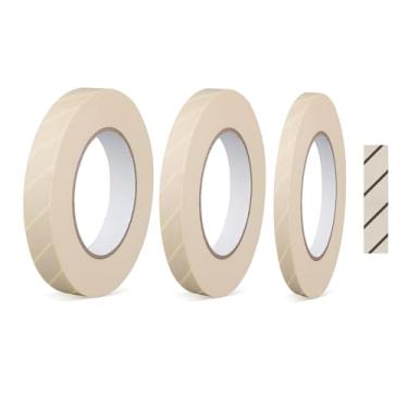 Imagem de Conjunto de fita indicadora de esterilização autoclave para salões de beleza e unhas/tatuagem e uso de limpeza de ferramentas dentárias, 1/5.1 cm, 3/10.2 cm, 2.5 cm de largura, 55 jardas/rolo (1 rolo