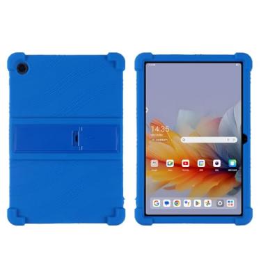 Imagem de QYiiD Capa para Lenovo Tab 10,1 polegadas 2025 TB311FU/TB311XU, capa protetora de borracha macia à prova de choque de silicone leve para crianças para Lenovo Tab 10,1 polegadas 2025, azul