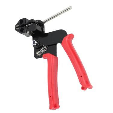 Imagem de ASHATA Kit de Ferramentas de Braçadeira de Cabo de Aço Inoxidável, 100 PCS Amarra Braçadeira de Cabo 11,8 Polegadas 200LBS Ferramenta de Corte de Resistência à Tração para Tubo de (Vermelho)