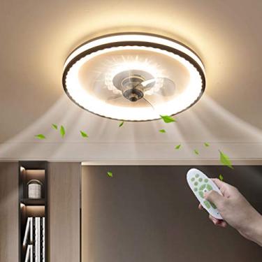 Imagem de Ventiladores, Ventilador LED com Ceililight e Controle Remoto 3 Velocidades Quarto Ceilifan Luz com Ventilador Moderno Liviroom Ceililight/Cor da Foto/48 * 7,2 cm