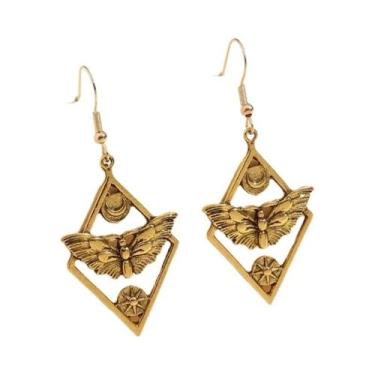 Imagem de Brincos De Argola Com Pingente De Borboleta, Sol E Lua, Joias De Moda 