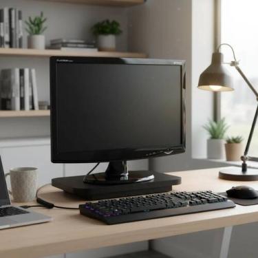 Imagem de Suporte de Mesa Giratório 360 para Monitor Preto - Formalivre