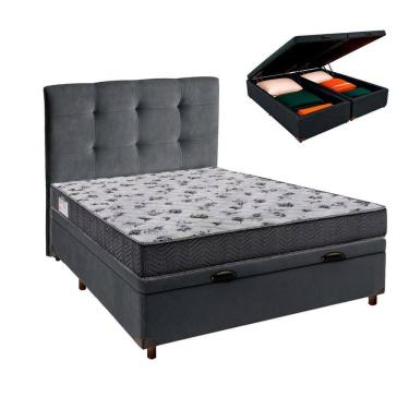 Imagem de Kit Cama Box Bau + Cabeceira + Colchão Casal D33 - Iso100 - Ortobom