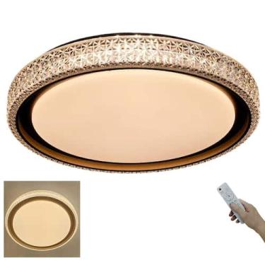 Imagem de Luminaria Plafon 3 Tons LED Cristal Luxo Controle Remoto Moderno Casa 