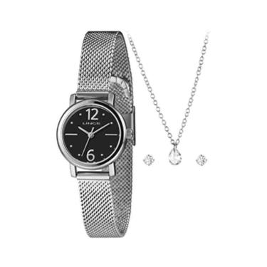 Imagem de Relógio + Colar E Brincos Orient Kit Feminino Prata