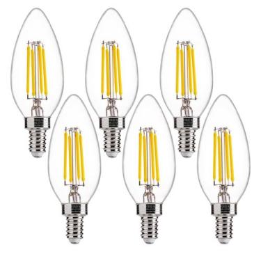 Imagem de Lâmpadas LED de candelabro FLSNT 4,5 W 500 LM 5000 K E12 reguláveis, p