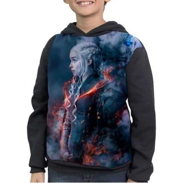 Imagem de Casaco Moletom Infantil Game Of Thrones Daenerys Targarye - smoke, Pre