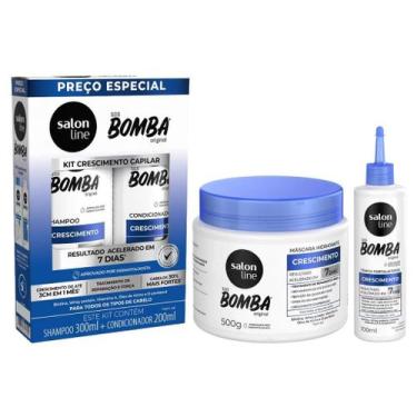 Imagem de Kit SOS Bomba Original Shampoo, Condicionador, Máscara 500g e Tônico 1