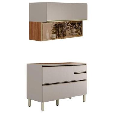 Imagem de Balcao Pia e Armario Aereo Vidro 120 cm Proenca Demartez - Demartêz, N