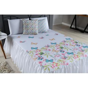 Imagem de Kit Colcha Cobre Leito Casal Infantil 7 Pcs Estampado, Decoração, Bebê