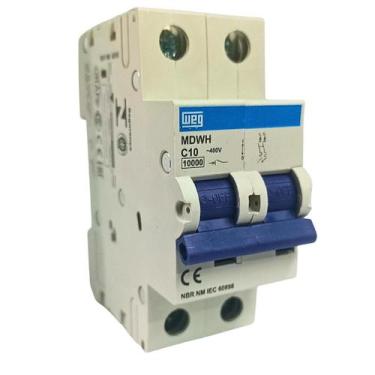 Imagem de MINIDISJUNTOR BIPOLAR -C-10A MDWH WEG 10Ka