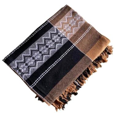 Imagem de Manta Para Sofa Capa De Sofa Gigante Luxo 240 M X 180 M Premium- Proteção Contra Pets, Crianças e Manchas - Para Sofás de 3 Lugares(CARAMELO XADREZ FLOR)