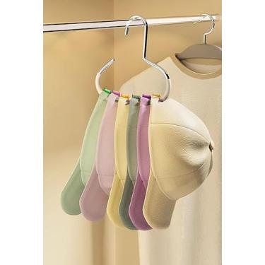 Imagem de 1 pacote com 1 suporte organizador de boné de beisebol, suporte de parede para chapéus, cabide de armário Gorras Cowboy de aço inoxidável para decoração de prateleira, ganchos de quarto, metal, branco