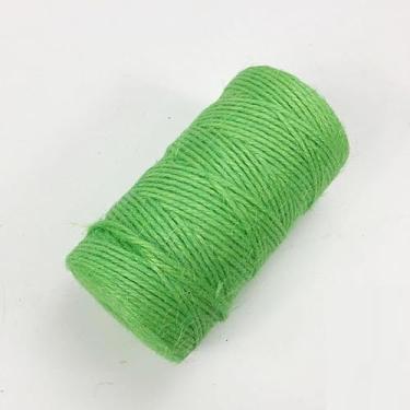 Imagem de Corda de cânhamo verde Corda de corda 100 m, corda de artesanato verde de 2 mm para macramê, jardinagem, embrulho de presente