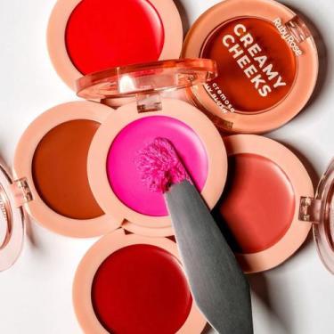 Imagem de Blush Facial Cremoso Ruby Rose Linha Rosa  Acabamento Suave e Iluminad