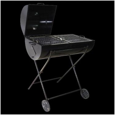 Imagem de Churrasqueira Tambor 100 Litros Mista Com Carrinho E Grelha