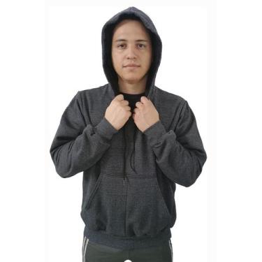 Imagem de Blusa Moletom Canguru Capuz Cinza  Mescla Grafite - River, GG, CINZA C