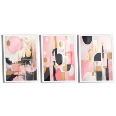 Imagem de Conjunto De Quadros Trio Abstract Pink Light -- Br Artes