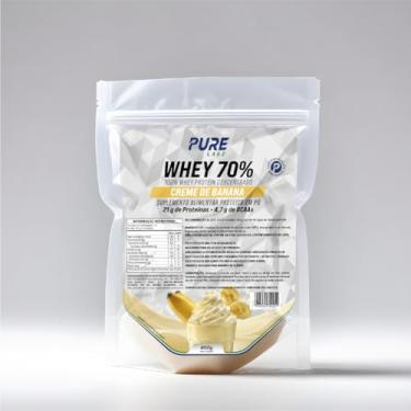 Imagem de Whey Protein Concentrado 70% 450g Pure Athletic Sabor: Creme de Banana