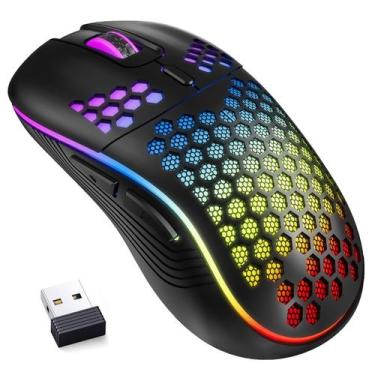 Imagem de Mouse para jogos sem fio MELOGAGA Honeycomb 2.4G USB recarregável