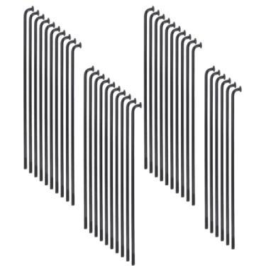 Imagem de Tsnamay 36 unidades de raios de cotovelo de bicicleta de 14G, 13,4 cm preto 45 # raios de bicicleta de aço carbono para substituição e reparo de raio de bicicleta de triciclo e bicicleta