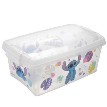 Imagem de Caixa organizadora com travas Stitch 4,2 litros Plasutil ref. 17381
