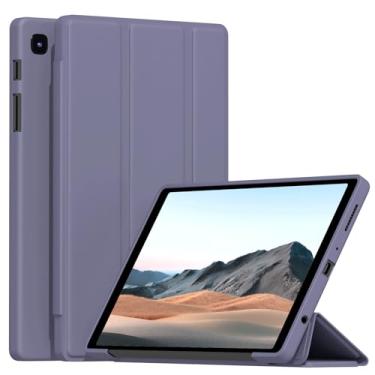 Imagem de Ocricll Capa para Samsung Galaxy Tab A7 Lite 8,7 polegadas 2021 (modelo: SM-T220/T225/T227), capa fina e leve com três dobras com revestimento traseiro de TPU macio, lavanda