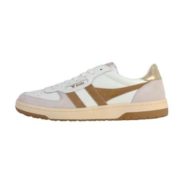 Imagem de Gola Tênis feminino Hawk, Branco/caramelo claro/dourado, 34
