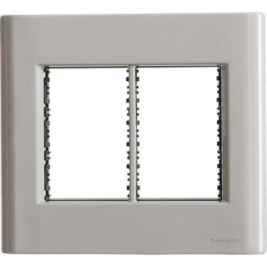 Imagem de Placa 6 Postos 4x4 Tramontina Giz Fendi Soft Touch Com Suporte