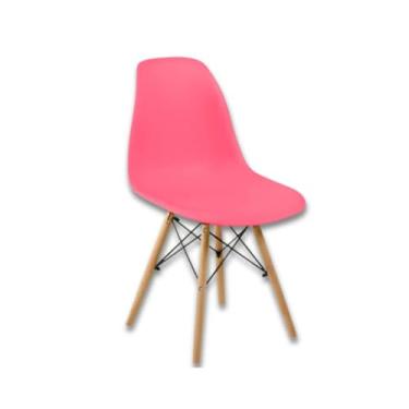 Imagem de Kit 4 Cadeiras Wood Design – Assento para Sala de Jantar Escritório e Área Comercial (ROSA)