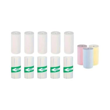 Imagem de Papel Térmico Mini Para Etiquetas 57x25mm Branco Autoadesivo Para Impr