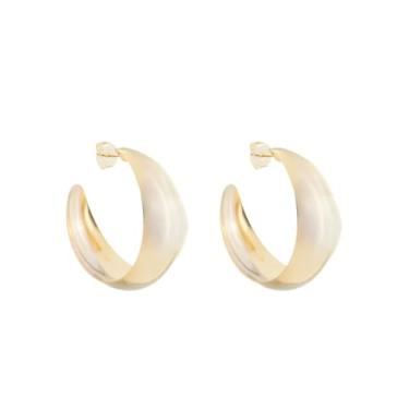 Imagem de BRINCO ARGOLA G SABRINA FOLHEADA A OURO 18K