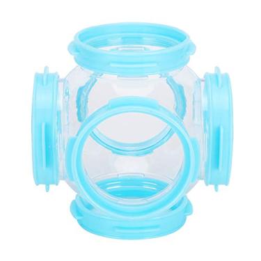 Imagem de Tnfeeon Túnel de Tubo de Hamster Pequeno Animal, Túneis Expansíveis, Design Antiderrapante, Ventilado, Pipeline Diy para Brincadeiras e Enriquecimento de Animais de Estimação (Azul)