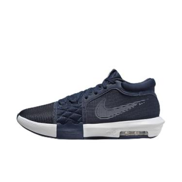 Imagem de Nike Lebron Witness VIII, tênis de basquete masculino, 0, Azul-marinho universitário/azul marinho/branco, 38