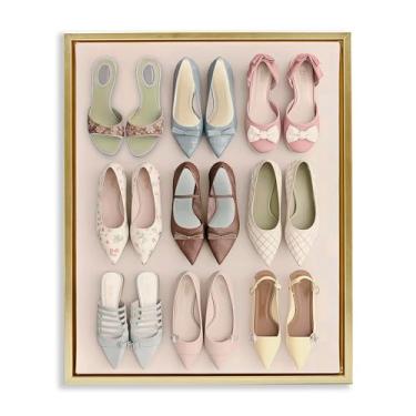 Imagem de Stupell Industries Arte de parede em tela flutuante com moldura dourada Beatrice's Closet, design de Annabelle Hall, 53 x 43 cm