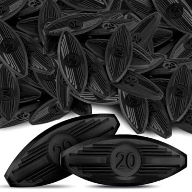 Imagem de JYNTERPLAY 50 peças de marceneiros de plástico para biscoitos, placa de autofixação, conectores de ferramenta para marcenaria, composto de madeira, porta fixa e marcenaria de moldura de móveis, preto