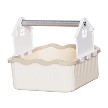 Imagem de Gralara Suporte de mesa para papagaios, poleiro para pássaros, brinquedo de atividades versátil e multifuncional para treinamento de aves, ideal para, Marrom Quente