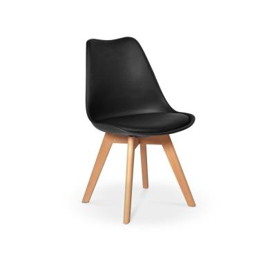 Imagem de Cadeira Eames Wood Leda Design - Preta