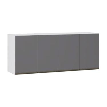 Imagem de Maleiro Ponte Aérea 4 Portas 165cm Branco C/Cinza Puro