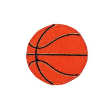 Imagem de 3 peças de apliques bordados de basquete simples, brilhantes e vibrantes para passar a ferro ou costurar, ideais para decorar roupas, chapéus, acessórios de jeans