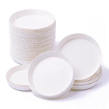 Imagem de ZORYNTH 100 capas de copos para bebidas para segurança, capas de papel de caneca de café de 8,5 cm, tampas de vidro de papel para uso ao ar livre, festas, casa, cozinha, café, proteção de bebidas