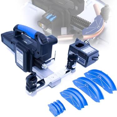 Imagem de Dobradeira EléTrica PortáTil Com Matrizes De 1/4" A 7/8", Dobradeira Manual De Tubos De íOn De LíTio, MáQuina De Dobra RáPida De Tubos A 90°