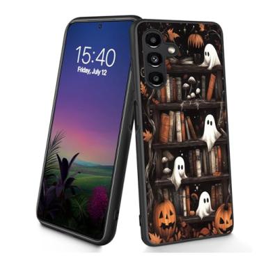 Imagem de Bxgolkgd Projetada para Galaxy A17 5G, capa protetora antiderrapante de silicone TPU macio e fino à prova de choque para Samsung Galaxy A17 5G 2025 de 6,7 polegadas - Estante fantasma de Halloween