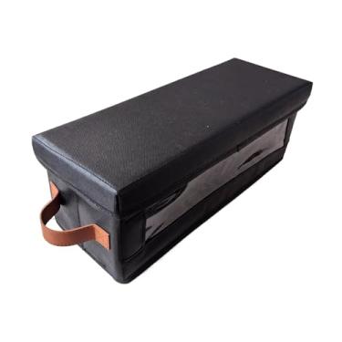 Imagem de NonMiFyR Caixa organizadora de DVDs, prateleira para filmes, solução de armazenamento de mídia, estojo para CDs em tecido Oxford que economiza espaço e ideal