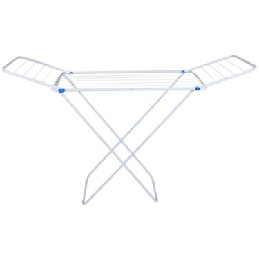 Imagem de Varal De Chão Abas Slim Dobrável Retrátil Aço Reforçado 185 CM x 50 CM x 95 CM